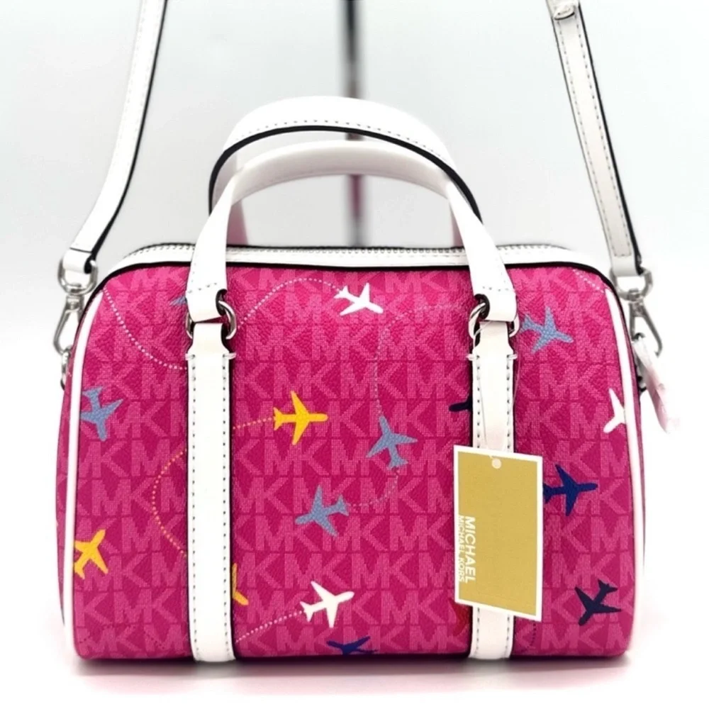 Michael Kors Small Travel Duffle Xbody Bag Dragon Fruit Multi